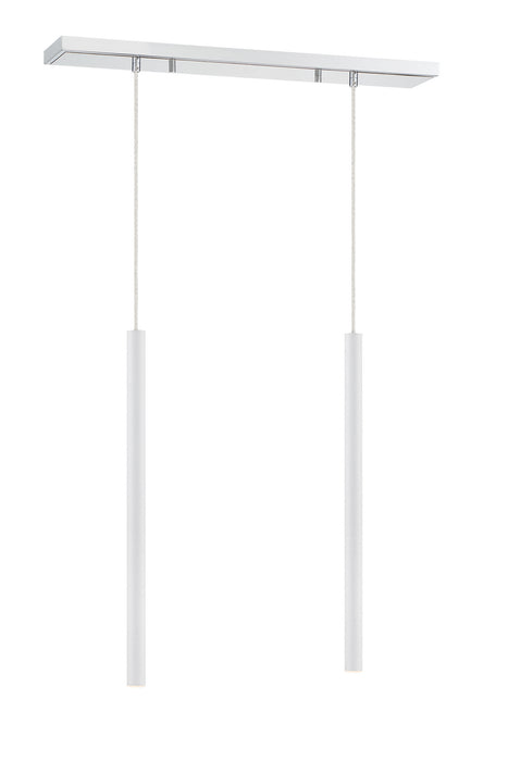 Z-Lite 917MP24-WH-LED-2LCH LED Linear Chandelier, Chrome