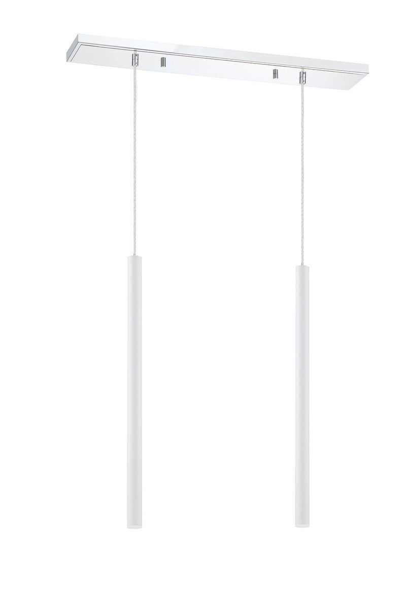 Z-Lite 917MP24-WH-LED-2LCH LED Linear Chandelier, Chrome