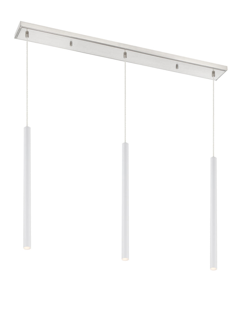 Z-Lite 917MP24-WH-LED-3LBN LED Linear Chandelier, Brushed Nickel