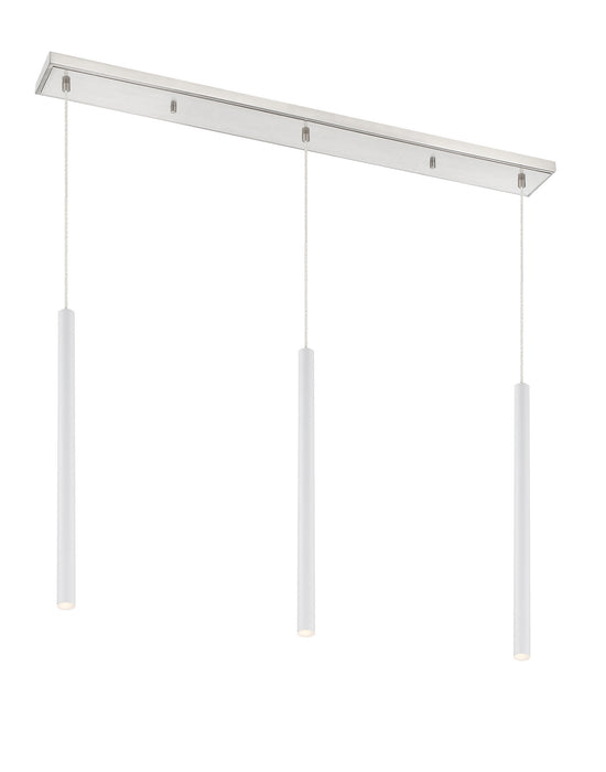 Z-Lite 917MP24-WH-LED-3LBN LED Linear Chandelier, Brushed Nickel