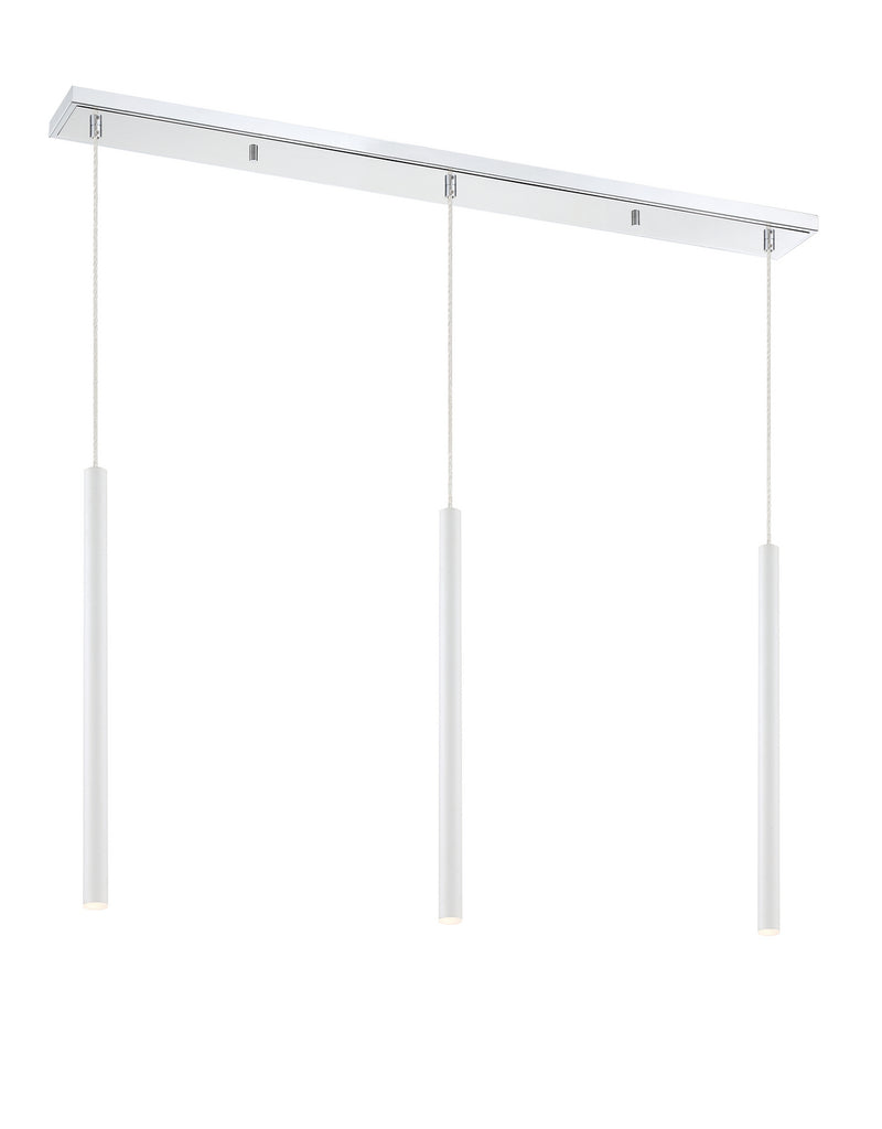 Z-Lite 917MP24-WH-LED-3LCH LED Linear Chandelier, Chrome
