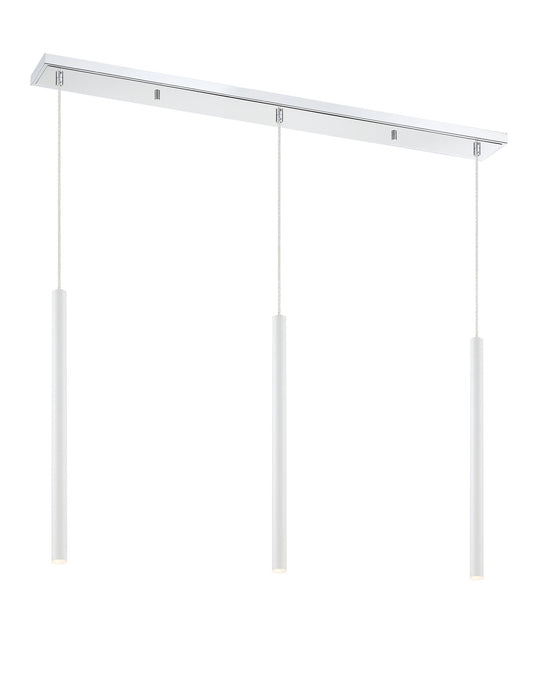 Z-Lite 917MP24-WH-LED-3LCH LED Linear Chandelier, Chrome