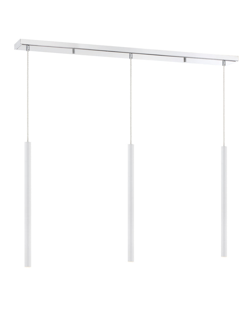 Z-Lite 917MP24-WH-LED-3LCH LED Linear Chandelier, Chrome