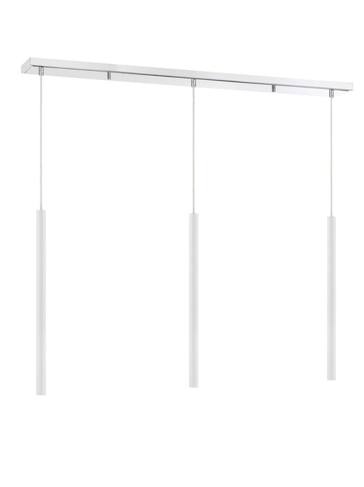 Z-Lite 917MP24-WH-LED-3LCH LED Linear Chandelier, Chrome