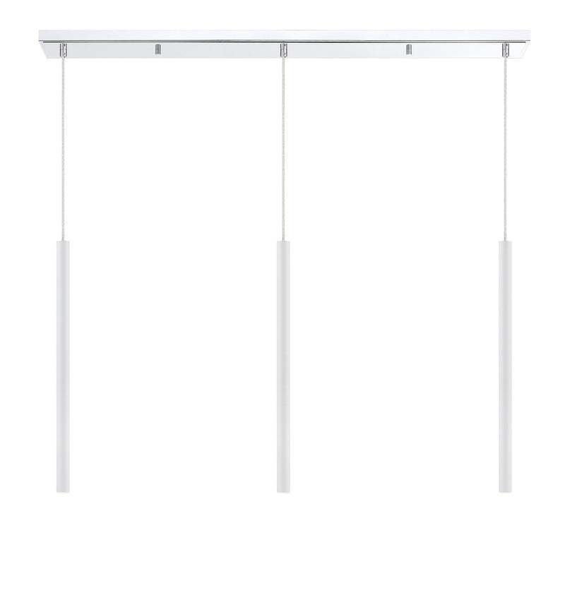 Z-Lite 917MP24-WH-LED-3LCH LED Linear Chandelier, Chrome