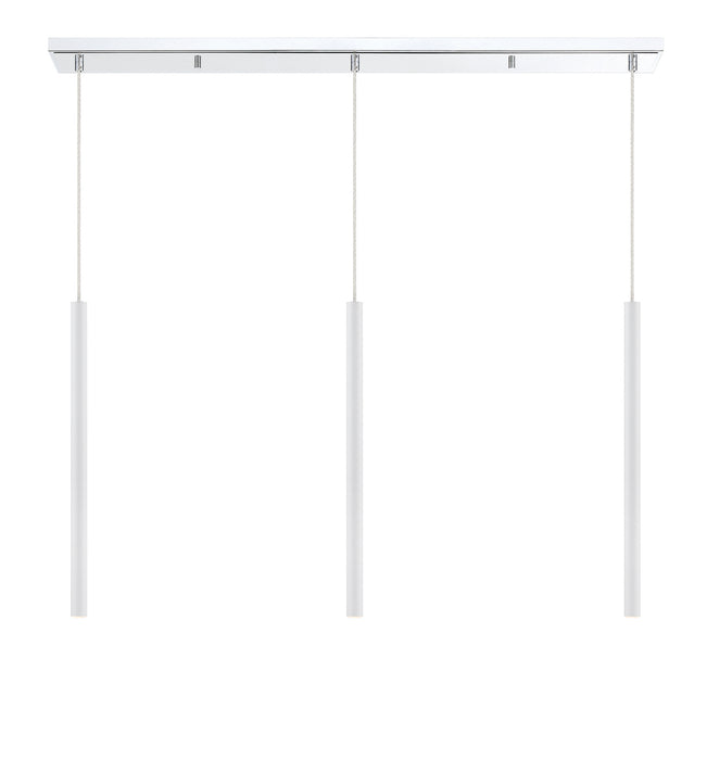 Z-Lite 917MP24-WH-LED-3LCH LED Linear Chandelier, Chrome