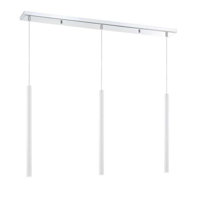 Z-Lite 917MP24-WH-LED-3LCH LED Linear Chandelier, Chrome