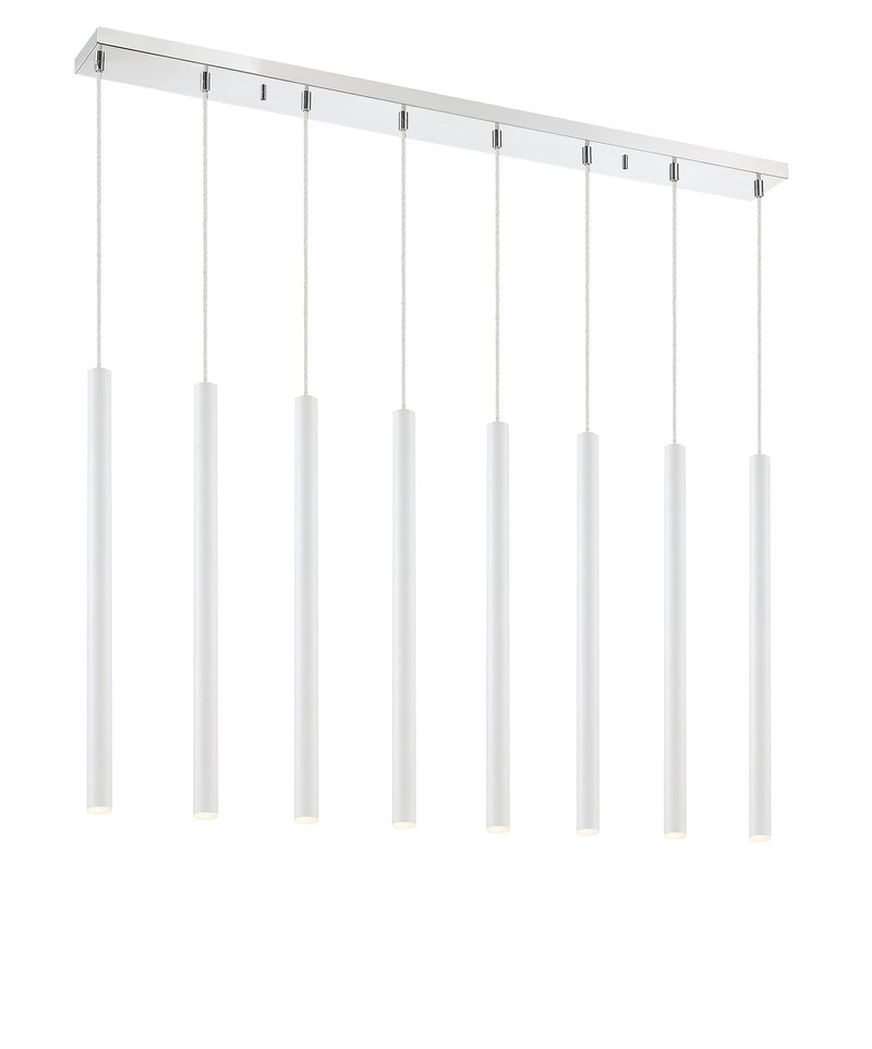 Z-Lite 917MP24-WH-LED-8LCH LED Linear Chandelier, Chrome