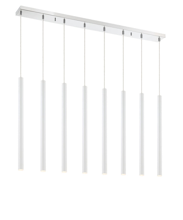 Z-Lite 917MP24-WH-LED-8LCH LED Linear Chandelier, Chrome