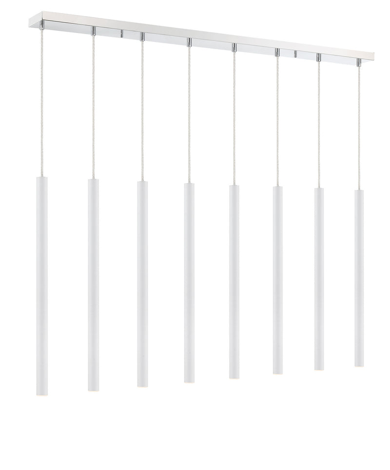 Z-Lite 917MP24-WH-LED-8LCH LED Linear Chandelier, Chrome