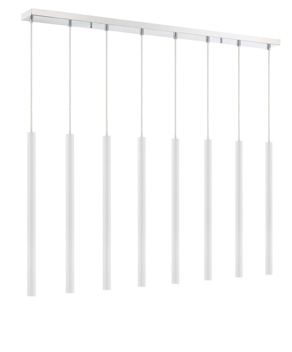 Z-Lite 917MP24-WH-LED-8LCH LED Linear Chandelier, Chrome