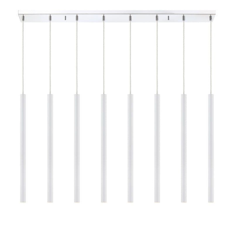 Z-Lite 917MP24-WH-LED-8LCH LED Linear Chandelier, Chrome