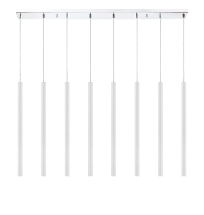 Z-Lite 917MP24-WH-LED-8LCH LED Linear Chandelier, Chrome