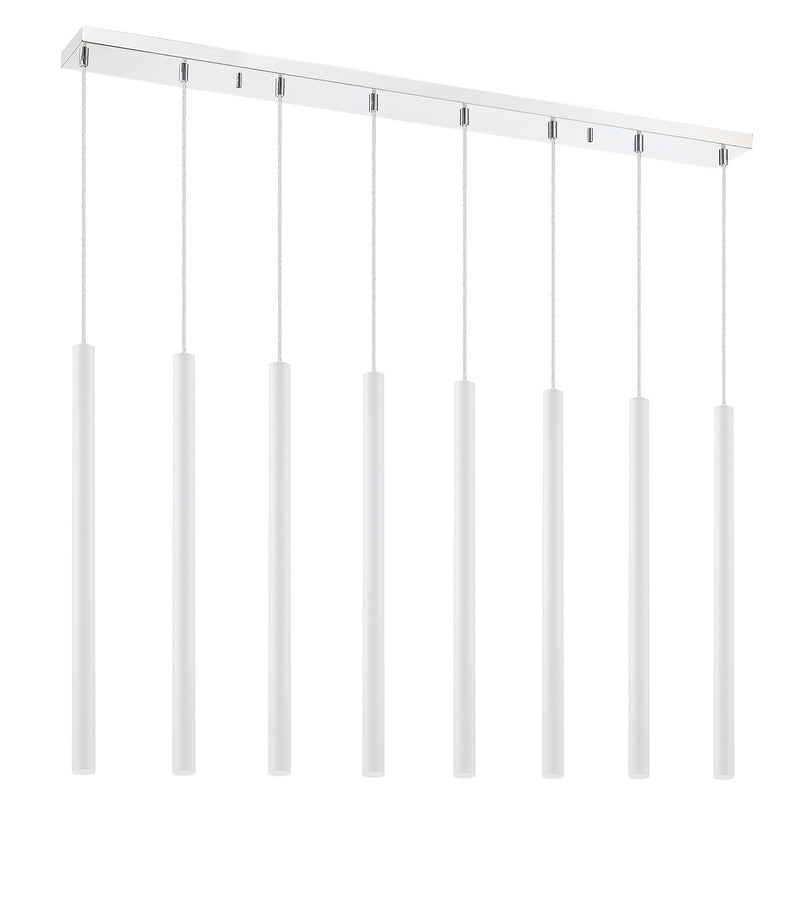 Z-Lite 917MP24-WH-LED-8LCH LED Linear Chandelier, Chrome