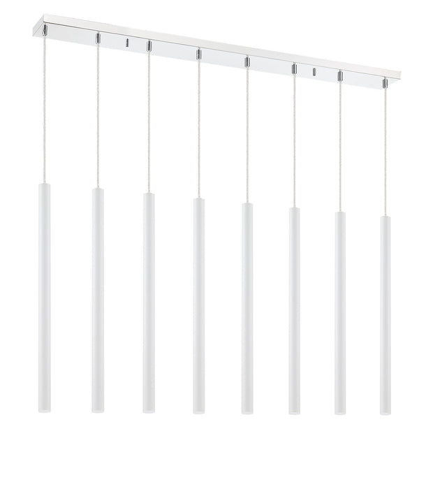 Z-Lite 917MP24-WH-LED-8LCH LED Linear Chandelier, Chrome