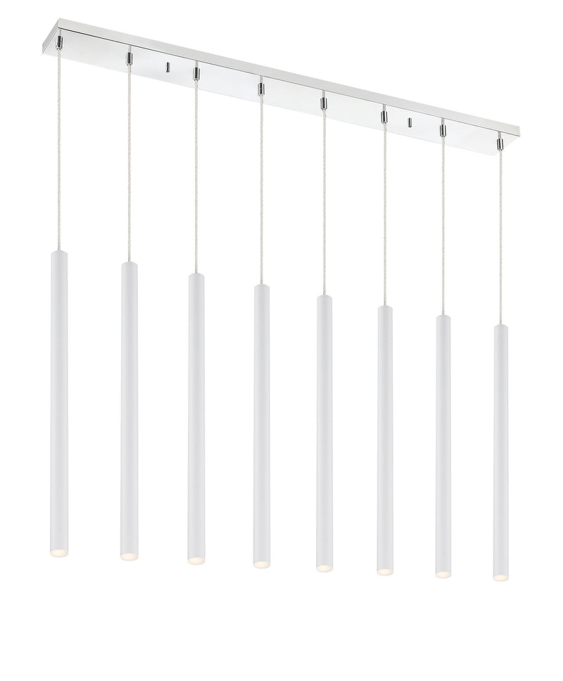 Z-Lite 917MP24-WH-LED-8LCH LED Linear Chandelier, Chrome
