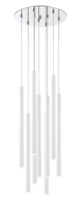 Z-Lite 917MP24-WH-LED-9RCH LED Chandelier, Chrome