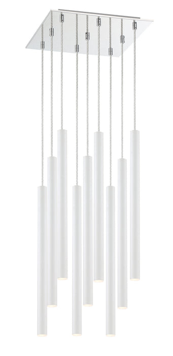 Z-Lite 917MP24-WH-LED-9SCH LED Chandelier, Chrome