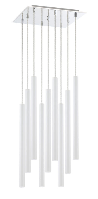 Z-Lite 917MP24-WH-LED-9SCH LED Chandelier, Chrome