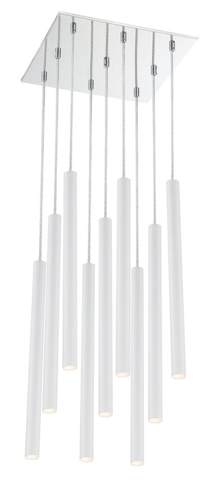 Z-Lite 917MP24-WH-LED-9SCH LED Chandelier, Chrome