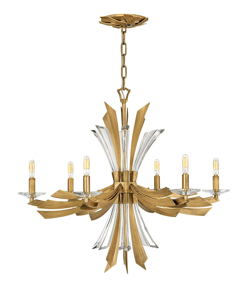 Fredrick Ramond FR40908BNG LED Chandelier, Burnished Gold
