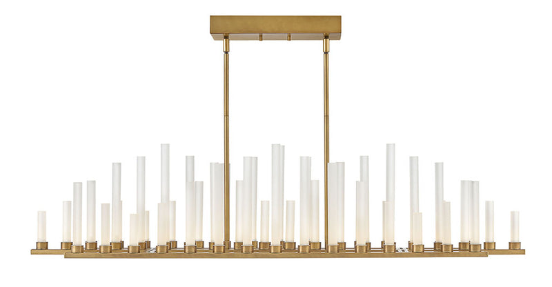 Fredrick Ramond FR46108HBR LED Linear Pendant, Heritage Brass