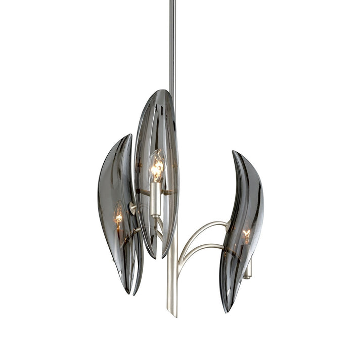 Corbett Lighting 266-03 Three Light Chandelier, Silver Leaf