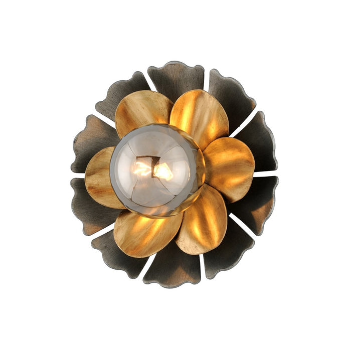 Corbett Lighting 278-13 One Light Wall Sconce, Black Graphite Bronze Leaf
