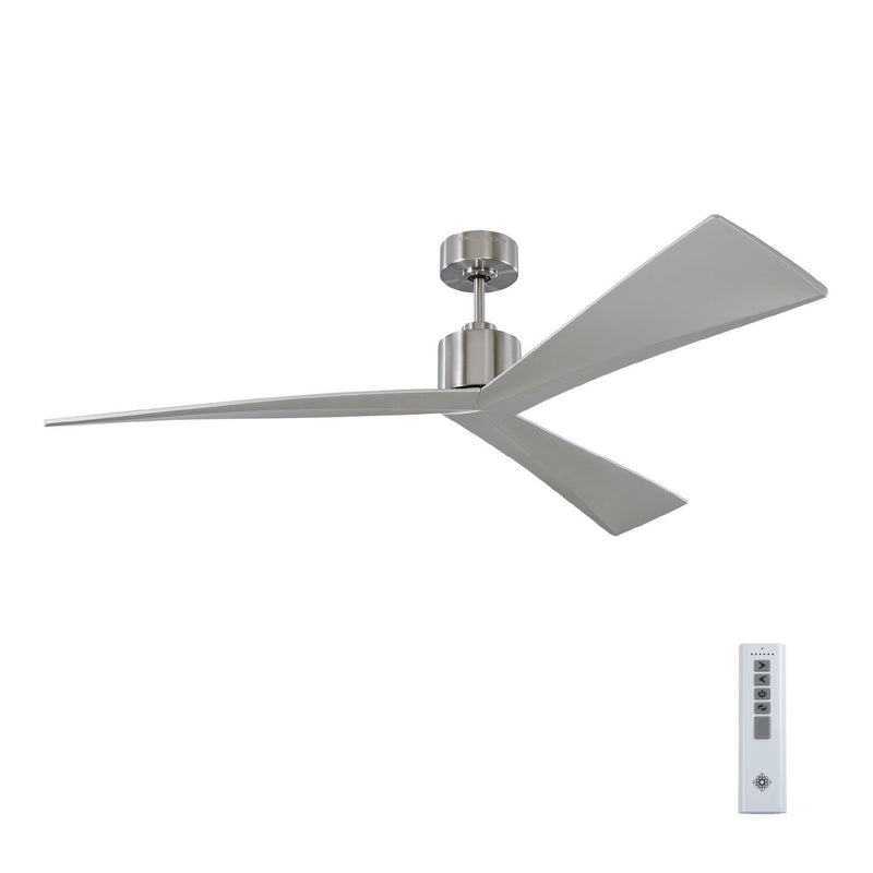 Visual Comfort Fan 3ADR60BS 60" Ceiling Fan, Brushed Steel