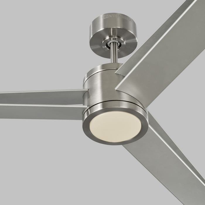 Visual Comfort Fan 3AMR60BSD 60" Ceiling Fan, Brushed Steel