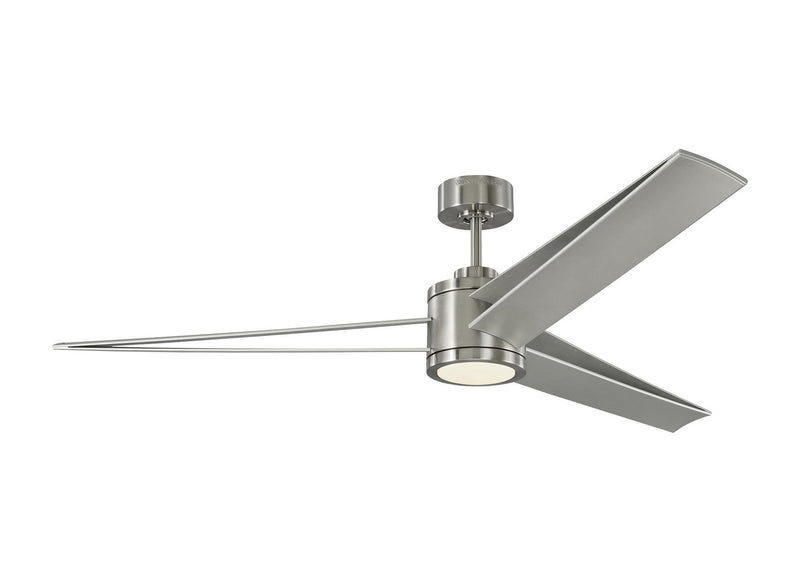Visual Comfort Fan 3AMR60BSD 60" Ceiling Fan, Brushed Steel
