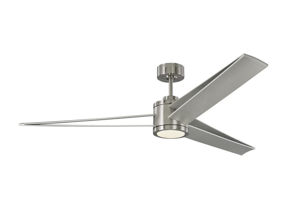 Visual Comfort Fan 3AMR60BSD 60" Ceiling Fan, Brushed Steel