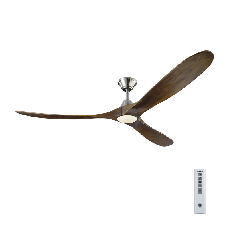Visual Comfort Fan 3MAVR70BSD 70" Ceiling Fan, Brushed Steel