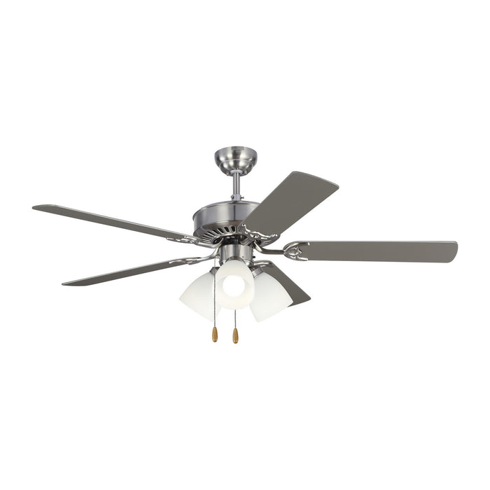 Visual Comfort Fan 5HV52BSF 52" Ceiling Fan, Brushed Steel