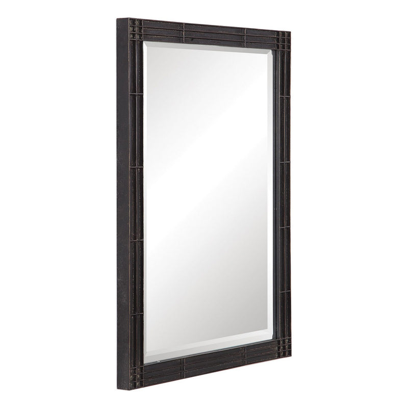 Uttermost 09485 Mirror, Rustic Aged Black