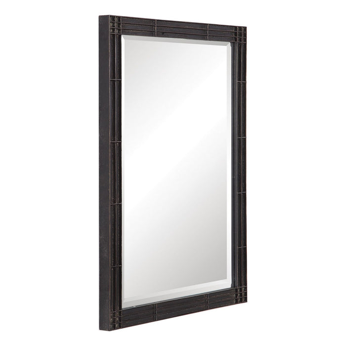 Uttermost 09485 Mirror, Rustic Aged Black