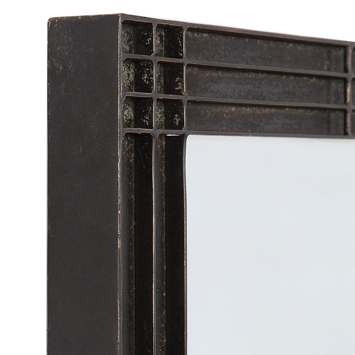 Uttermost 09485 Mirror, Rustic Aged Black