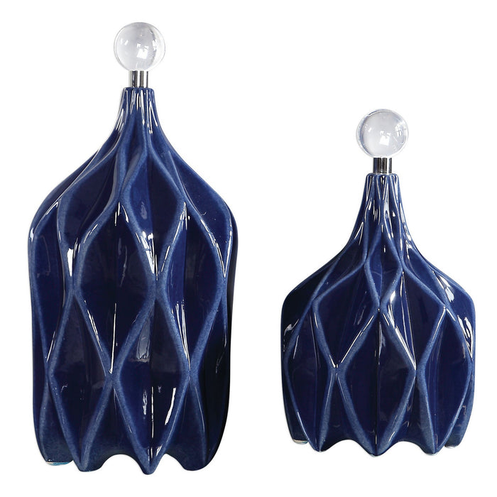 Uttermost 17526 Bottles, S/2, Polished Nickel