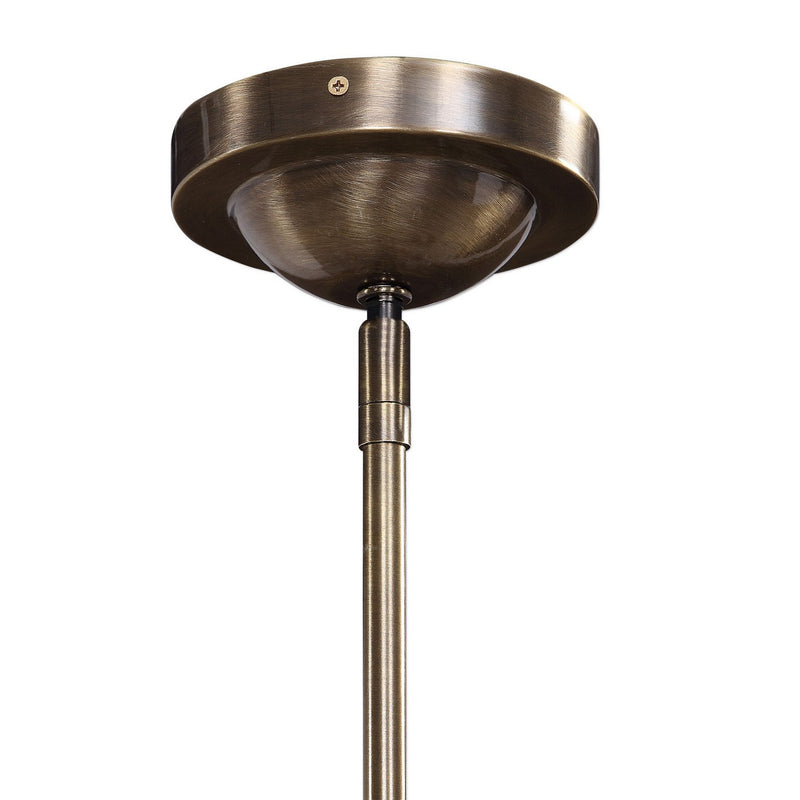 Uttermost 21325 12 Light Chandelier, Antique Brass