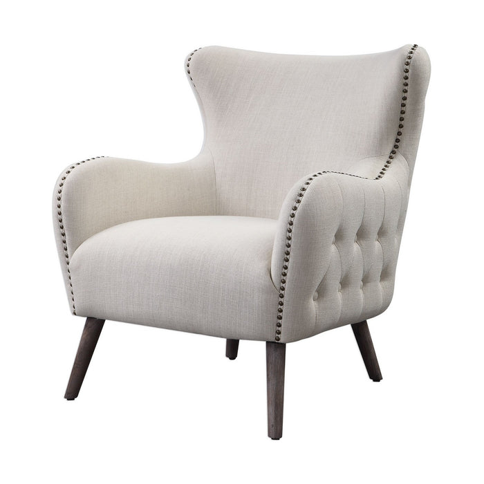 Uttermost 23500 Accent Chair, Antique Bronze