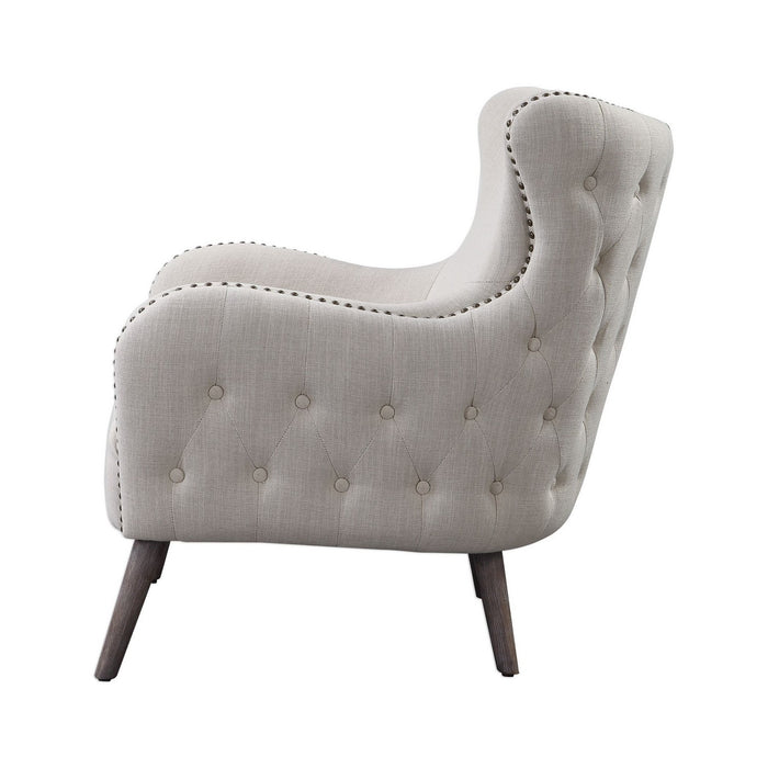Uttermost 23500 Accent Chair, Antique Bronze