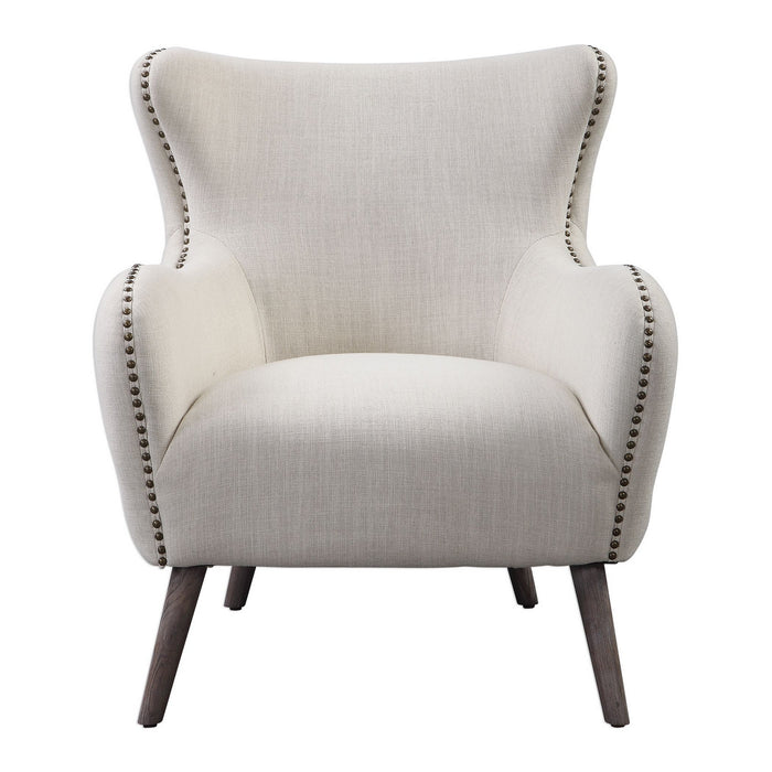Uttermost 23500 Accent Chair, Antique Bronze