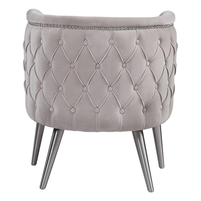 Uttermost 23508 Accent Chair, Antique Nickel