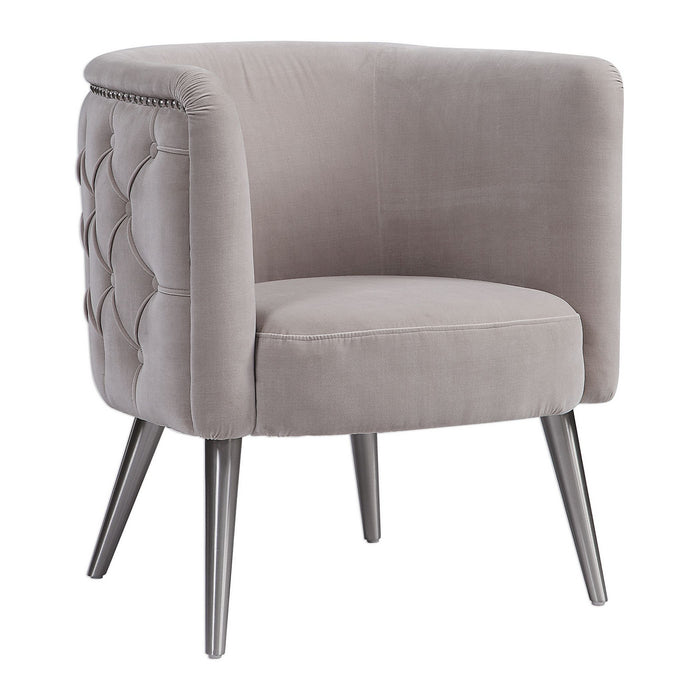 Uttermost 23508 Accent Chair, Antique Nickel
