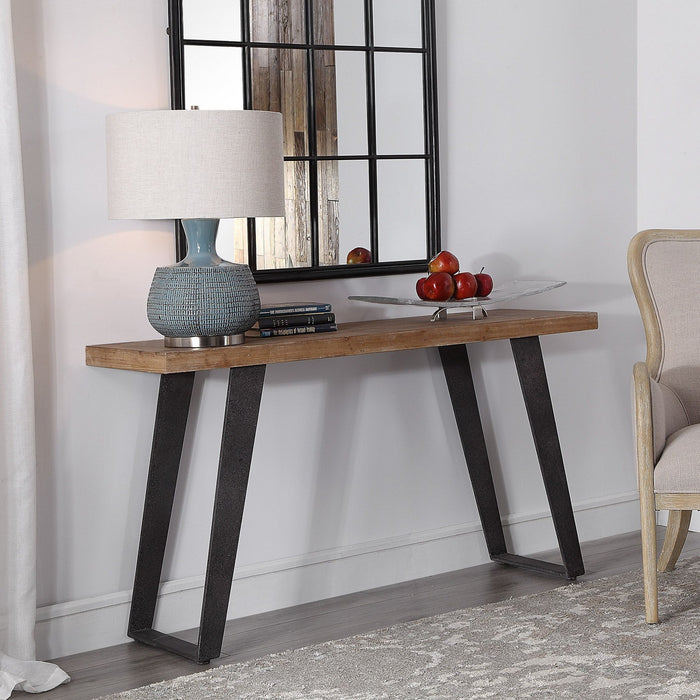 Uttermost 24877 Console Table, Aged Black