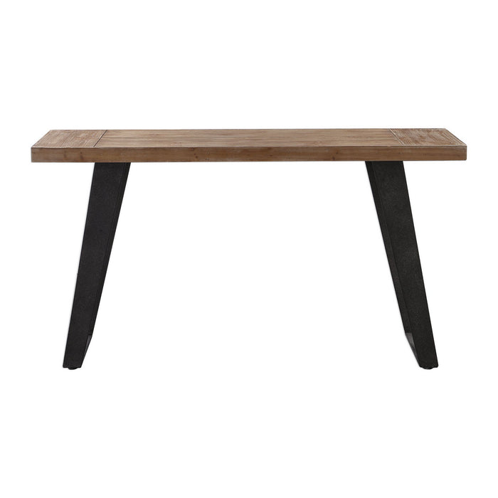 Uttermost 24877 Console Table, Aged Black
