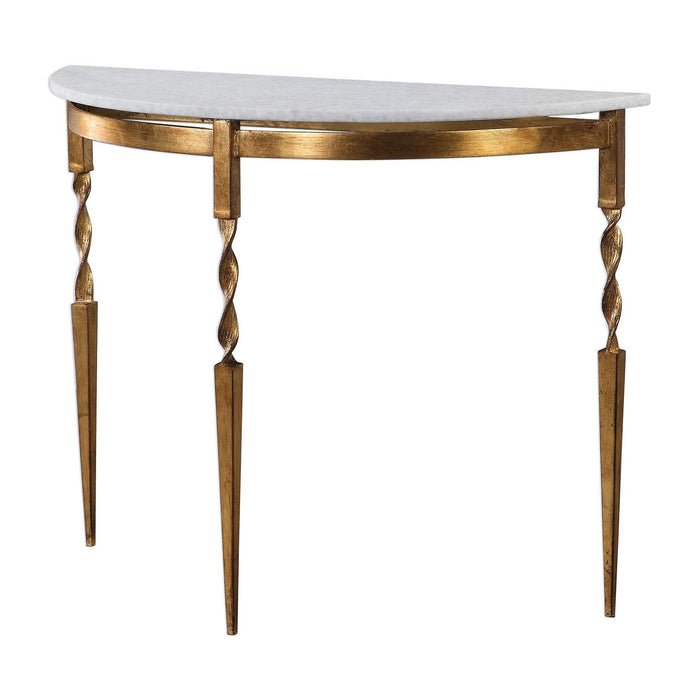 Uttermost 24881 Console Table, Antiqued Gold