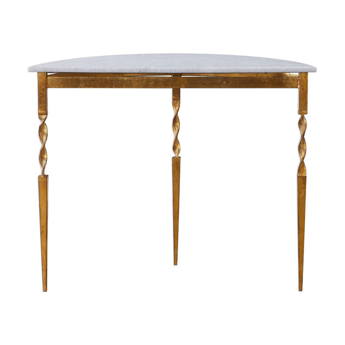 Uttermost 24881 Console Table, Antiqued Gold
