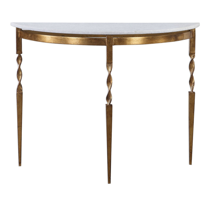 Uttermost 24881 Console Table, Antiqued Gold