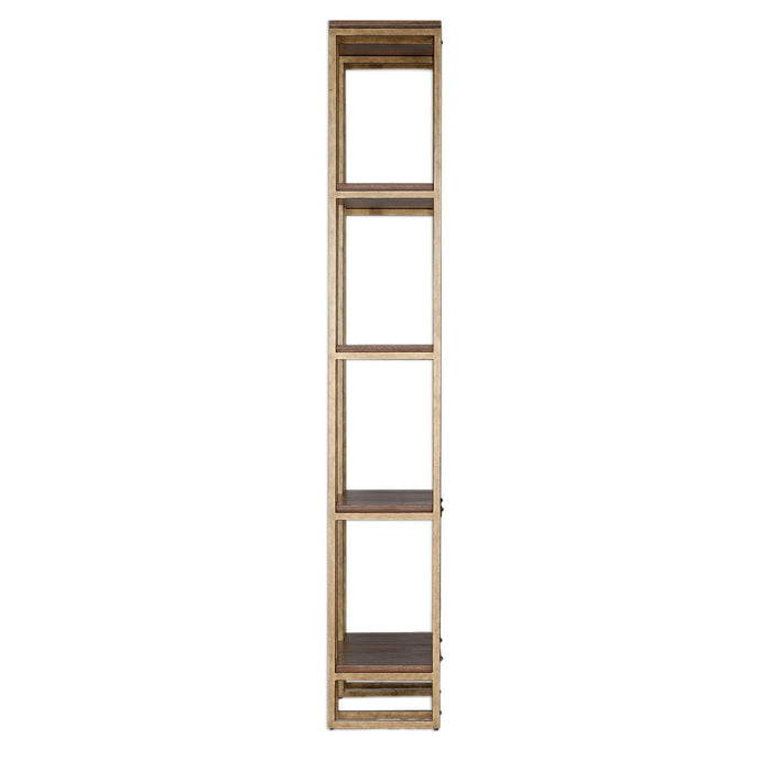 Uttermost 25347 Etagere, Brushed Antique Gold